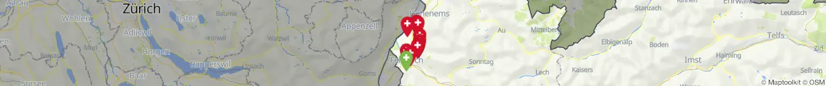 Map view for Pharmacies emergency services nearby Röthis (Feldkirch, Vorarlberg)